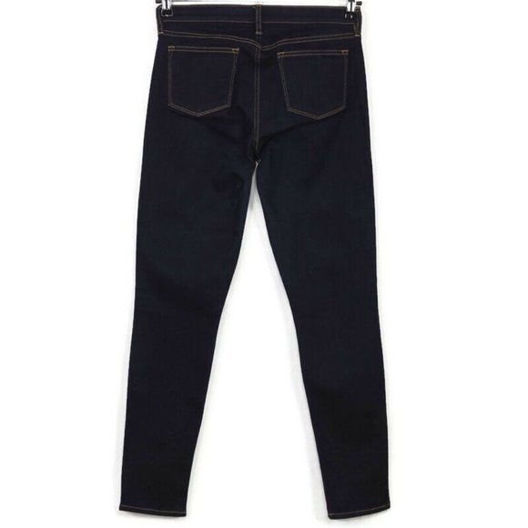 J Crew Skinny Jeans E0823 Mid‎ Rise Dark Stretch 27 30 - Picture 2 of 10